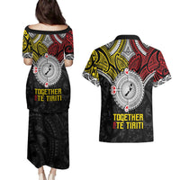 Aotearoa and Niue Mo Te Tiriti Couples Matching Puletasi and Hawaiian Shirt New Zealand Honour The Treaty Ake!Ake!Ake! LT9 - Polynesian Pride