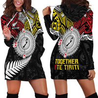 Aotearoa and Niue Mo Te Tiriti Hoodie Dress New Zealand Honour The Treaty Ake!Ake!Ake! LT9 - Polynesian Pride