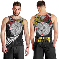 Aotearoa and Niue Mo Te Tiriti Men Tank Top New Zealand Honour The Treaty Ake!Ake!Ake! LT9 - Polynesian Pride