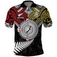 Aotearoa and Niue Mo Te Tiriti Polo Shirt New Zealand Honour The Treaty Ake!Ake!Ake! LT9 Gold - Polynesian Pride