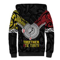 Aotearoa and Niue Mo Te Tiriti Sherpa Hoodie New Zealand Honour The Treaty Ake!Ake!Ake! LT9 - Polynesian Pride