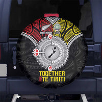 Aotearoa and Niue Mo Te Tiriti Spare Tire Cover New Zealand Honour The Treaty Ake!Ake!Ake! LT9 - Polynesian Pride
