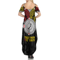 Aotearoa and Niue Mo Te Tiriti Summer Maxi Dress New Zealand Honour The Treaty Ake!Ake!Ake! LT9 - Polynesian Pride