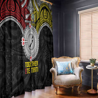 Aotearoa and Niue Mo Te Tiriti Window Curtain New Zealand Honour The Treaty Ake!Ake!Ake! LT9 - Polynesian Pride