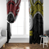 Aotearoa and Niue Mo Te Tiriti Window Curtain New Zealand Honour The Treaty Ake!Ake!Ake! LT9 - Polynesian Pride