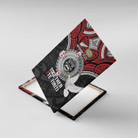 Aotearoa and Tonga Mo Te Tiriti Canvas Wall Art New Zealand Honour The Treaty Ake!Ake!Ake! LT9 With Frame Red - Polynesian Pride