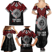 Aotearoa and Tonga Mo Te Tiriti Family Matching Summer Maxi Dress and Hawaiian Shirt New Zealand Honour The Treaty Ake!Ake!Ake! LT9 - Polynesian Pride