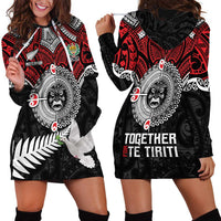 Aotearoa and Tonga Mo Te Tiriti Hoodie Dress New Zealand Honour The Treaty Ake!Ake!Ake! LT9 - Polynesian Pride