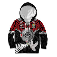 Aotearoa and Tonga Mo Te Tiriti Kid Hoodie New Zealand Honour The Treaty Ake!Ake!Ake! LT9 Hoodie Red - Polynesian Pride