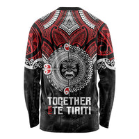 Aotearoa and Tonga Mo Te Tiriti Long Sleeve Shirt New Zealand Honour The Treaty Ake!Ake!Ake! LT9 - Polynesian Pride