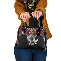 Aotearoa and Tonga Mo Te Tiriti Shoulder Handbag New Zealand Honour The Treaty Ake!Ake!Ake! LT9 One Size Red - Polynesian Pride