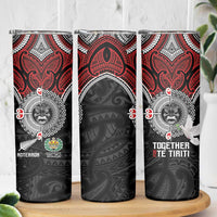 Aotearoa and Tonga Mo Te Tiriti Skinny Tumbler New Zealand Honour The Treaty Ake!Ake!Ake! LT9 - Polynesian Pride