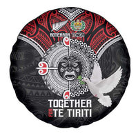 Aotearoa and Tonga Mo Te Tiriti Spare Tire Cover New Zealand Honour The Treaty Ake!Ake!Ake! LT9 - Polynesian Pride