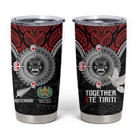 Aotearoa and Tonga Mo Te Tiriti Tumbler Cup New Zealand Honour The Treaty Ake!Ake!Ake! LT9 Red - Polynesian Pride