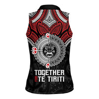 Aotearoa and Tonga Mo Te Tiriti Women Sleeveless Polo Shirt New Zealand Honour The Treaty Ake!Ake!Ake! LT9 - Polynesian Pride