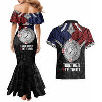 Aotearoa and Samoa Mo Te Tiriti Couples Matching Mermaid Dress and Hawaiian Shirt Tangata Moana Stand with Tangata Whenua LT9 - Polynesian Pride