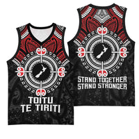 Aotearoa Proud To Be Maori Basketball Jersey New Zealand Fight Together LT9 - Polynesian Pride