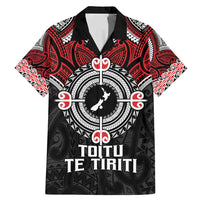 Aotearoa Proud To Be Maori Family Matching Mermaid Dress and Hawaiian Shirt New Zealand Fight Together LT9 Dad's Shirt - Short Sleeve Red - Polynesian Pride
