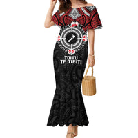 Aotearoa Proud To Be Maori Family Matching Mermaid Dress and Hawaiian Shirt New Zealand Fight Together LT9 Mom's Dress Red - Polynesian Pride