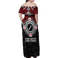 Aotearoa Proud To Be Maori Family Matching Off Shoulder Maxi Dress and Hawaiian Shirt New Zealand Fight Together LT9 - Polynesian Pride