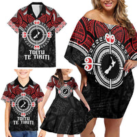 Aotearoa Proud To Be Maori Family Matching Off Shoulder Short Dress and Hawaiian Shirt New Zealand Fight Together LT9 - Polynesian Pride