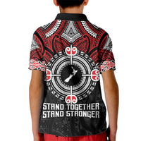 Aotearoa Proud To Be Maori Kid Polo Shirt New Zealand Fight Together LT9 - Polynesian Pride