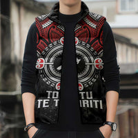 Aotearoa Proud To Be Maori Sleeveless Puffer Jacket New Zealand Fight Together LT9 - Polynesian Pride