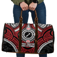 Aotearoa Proud To Be Maori Travel Bag New Zealand Fight Together LT9 Black - Polynesian Pride