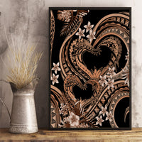 Polynesia Valentines Day Forever In My Heart Tattoo Canvas Wall Art Gold Style LT9 - Polynesian Pride