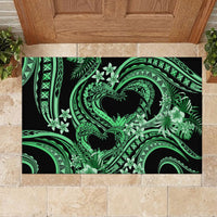 Polynesia Valentines Day Forever In My Heart Tattoo Rubber Doormat Green Style LT9 - Polynesian Pride
