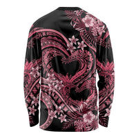 Polynesia Valentines Day Forever In My Heart Tattoo Long Sleeve Shirt Pink Style LT9 - Polynesian Pride