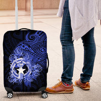 Northern Mariana Islands Ylang-ylang Mwarmwar Luggage Cover Polynesian Blue Style