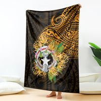 Northern Mariana Islands Ylang-ylang Mwarmwar Blanket Polynesian Gold Style