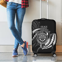 Personalised FSM Culture Day Luggage Cover Hammerhead Shark Tribal 2024 LT9 - Polynesian Pride