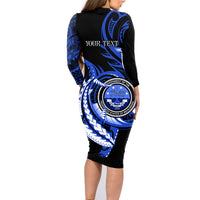Personalised Chuuk FSM Culture Day Family Matching Long Sleeve Bodycon Dress and Hawaiian Shirt Hammerhead Shark Tattoo 2024 LT9 - Polynesian Pride