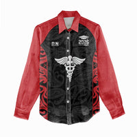 New Zealand Nurse RN 2026 Personalised Women Casual Shirt Red Maori Pattern Cultural Pride LT9 - Polynesian Pride