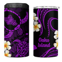 Hawaii Oahu Islands Pacific Plumeria 4 in 1 Can Cooler Tumbler Purple Polynesian Tattoo LT9 One Size: 16 oz Purple - Polynesian Pride