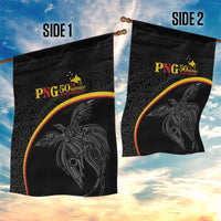 Papua New Guinea 50th Independence Day Garden Flag Simple Oro Tapa Pattern - Polynesian Pride