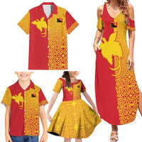 Papua New Guinea Oro Tapa Personalised Family Matching Summer Maxi Dress and Hawaiian Shirt Simple Bird of Paradise Style LT9 - Polynesian Pride