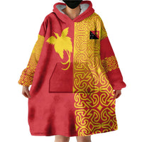 Papua New Guinea Oro Tapa Personalised Wearable Blanket Hoodie Simple Bird of Paradise Style LT9 - Polynesian Pride