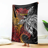 Papua New Guinea Sepik Personalised Blanket PNG Bird of Paradise Tattoo LT9 - Polynesian Pride