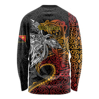 Papua New Guinea Sepik Personalised Long Sleeve Shirt PNG Bird of Paradise Tattoo LT9 - Polynesian Pride