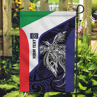 Personalised PNG Bougainville Garden Flag Bird of Paradise Tattoo Flag Motif LT9 Garden Flag Blue - Polynesian Pride