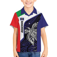 Personalised PNG Bougainville Hawaiian Shirt Bird of Paradise Tattoo Flag Motif LT9 - Polynesian Pride