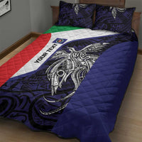 Personalised PNG Bougainville Quilt Bed Set Bird of Paradise Tattoo Flag Motif LT9 - Polynesian Pride