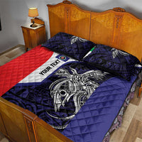 Personalised PNG Bougainville Quilt Bed Set Bird of Paradise Tattoo Flag Motif LT9 - Polynesian Pride