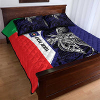 Personalised PNG Bougainville Quilt Bed Set Bird of Paradise Tattoo Flag Motif LT9 - Polynesian Pride