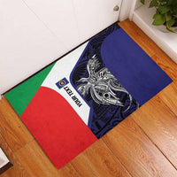 Personalised PNG Bougainville Rubber Doormat Bird of Paradise Tattoo Flag Motif LT9 - Polynesian Pride