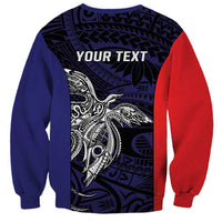 Personalised PNG Bougainville Sweatshirt Bird of Paradise Tattoo Flag Motif LT9 - Polynesian Pride
