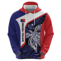 Personalised PNG Central Province Hoodie Bird of Paradise Tattoo Flag Motif LT9 - Polynesian Pride